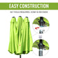15ft Double-sided Patio Umbrella with Twin Canopy, Extra Large Outdoor Parasol with Crank for Pool, Deck, Market, Green