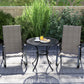 Set of 2 Patio Rocking Chairs, Outdoor Rocking Chairs with High Backrest, Armrests for Backyard, Garden, Light Brown
