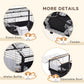Guinea Pig Cage with Foldable Detachable Playpen, Rolling Rabbit Chinchilla Hedgehog Bunny Cage Small Animal Habitat with Water Bottle, Hay Feeder