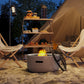 18" Grey Round Wood-Burning Fire Pit with Spark Screen