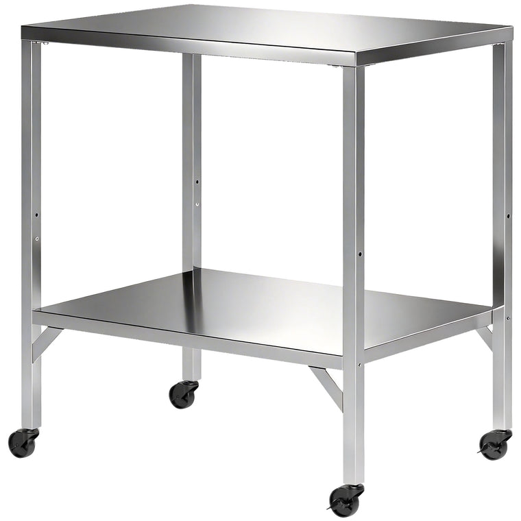 Stainless Steel Pizza Oven Stand with Shelf and Wheels