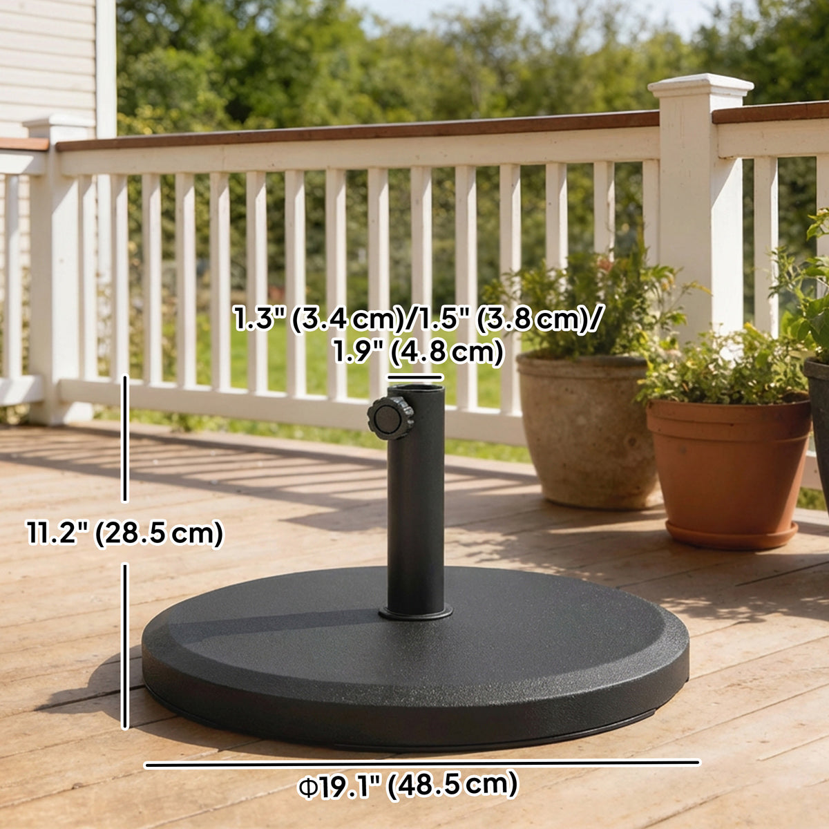 29 lbs Heavy-Duty Cement Patio Umbrella Base
