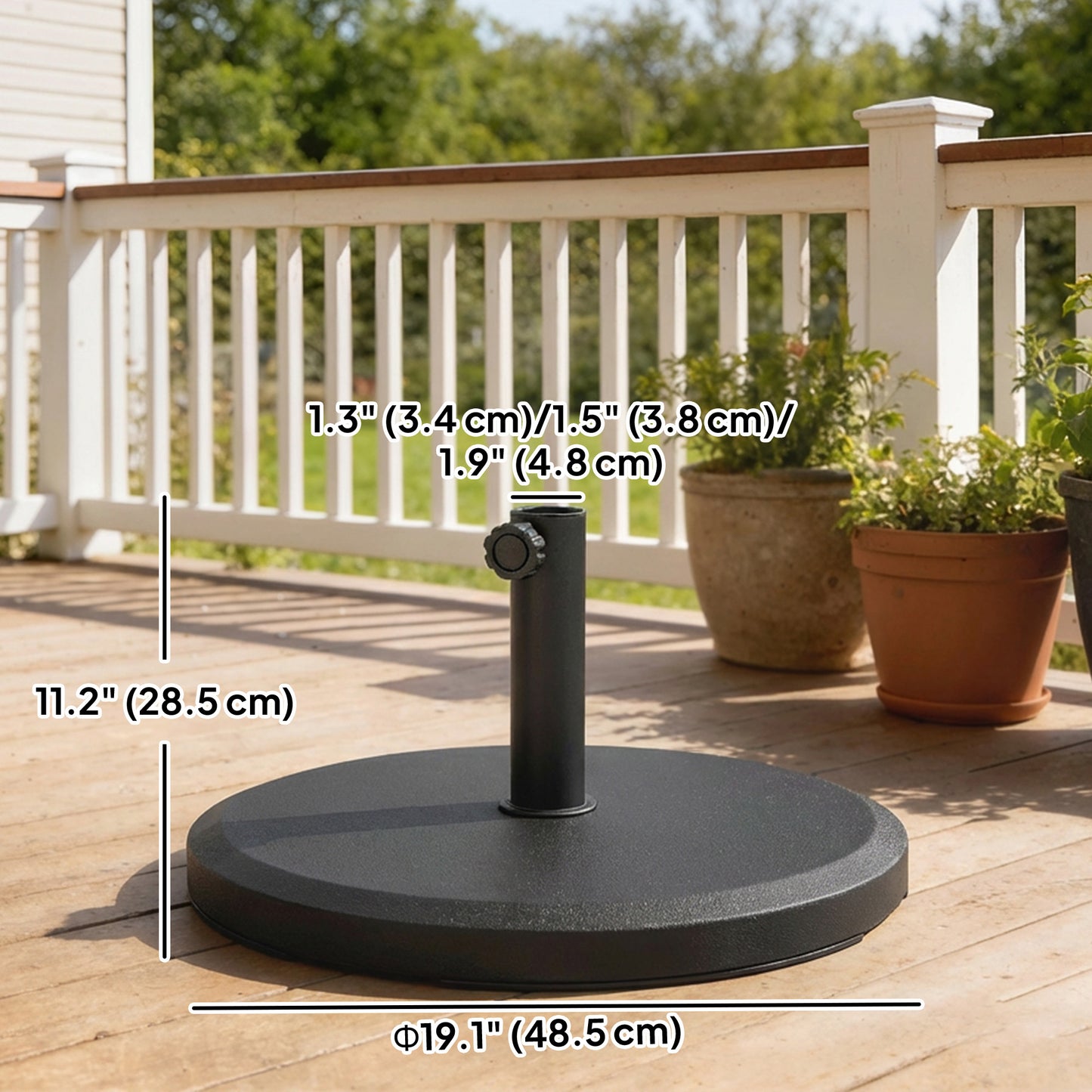 29 lbs Heavy-Duty Cement Patio Umbrella Base