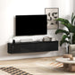 Wall Mounted TV Stand, Floating TV Cabinet with Storage, for TVs up to 70", High Gloss Effect, Black