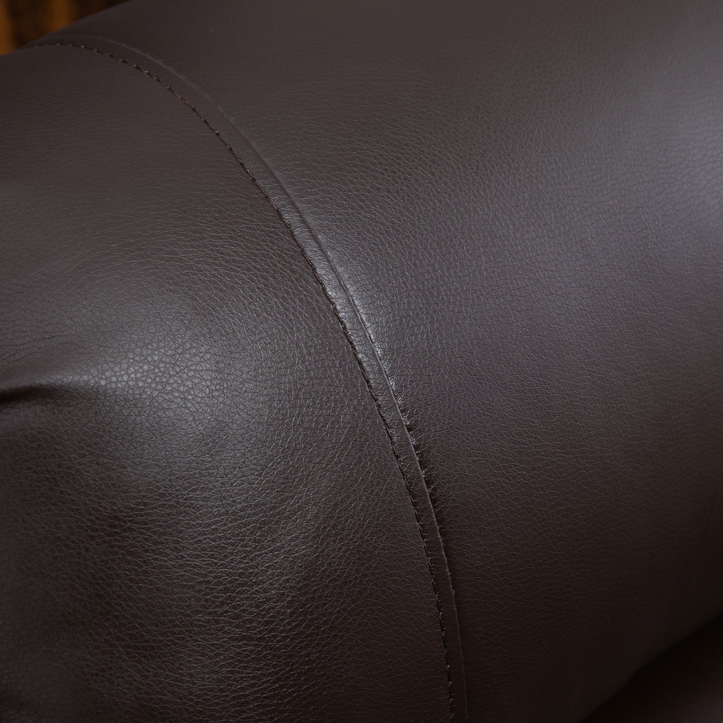 Electric Power Lift Chair, PU Leather Recliner Sofa with Footrest, Remote Control and Cup Holders, Brown