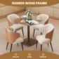 Dining Table for 4 People - Modern Kitchen Table with Wood-Effect Top, 27.6" x 27.6", Dark Brown