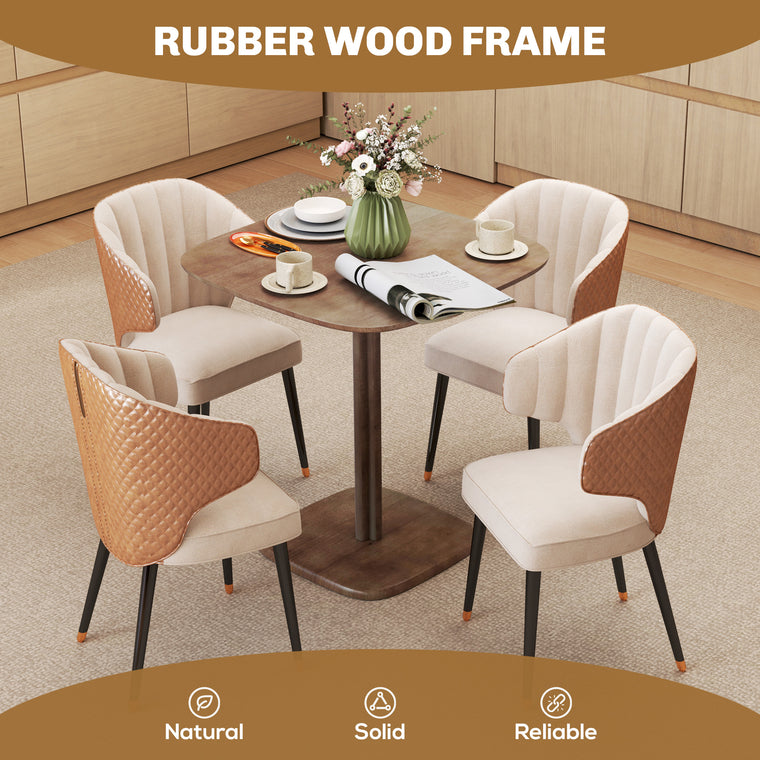 Modern Dining Table for 4, 27.6"