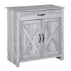 Farmhouse Sideboard Buffet with Barn Doors - Grey