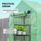 3-Tier Mini Greenhouse, Walk-in Greenhouse, Garden Hot House with 4 Shelves, Roll-Up Door and Weatherized Cover, 56" x 29" x 77", Dark Green