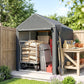 4 x 6ft Outdoor Storage Shed Tent, Portable Shed with Roll-up Door for Motorcycle, Bike, Garden Tools