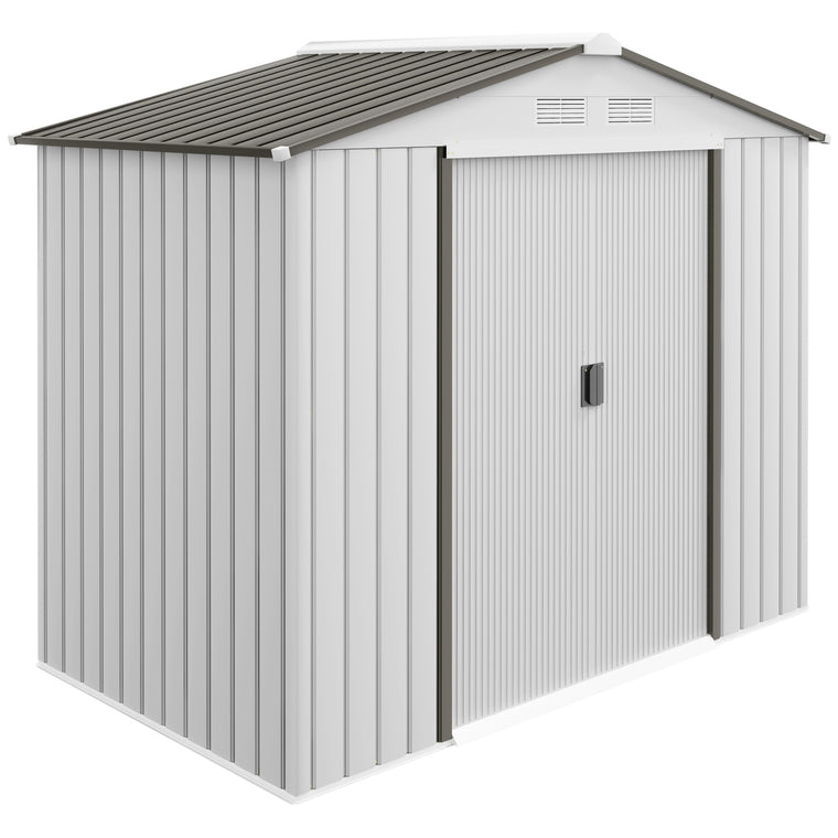 7' x 4' x 6' Tool Shed with Double Doors and Foundation Kit