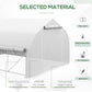 13 x 9.8ft Walk-in Polytunnel Greenhouse, Zipped Roll Up Sidewalls, Mesh Door, 8 Mesh Windows, Plant Labels and Gloves, Wind Resistance, White