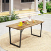 Wooden Outdoor Dining Table for 6 with 2