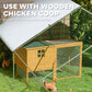 Metal Chicken Coop with Water- and UV-Protection Cover for Backyard Hen, Duck, Rabbit, 9.8' x 32.8' x 6.4'