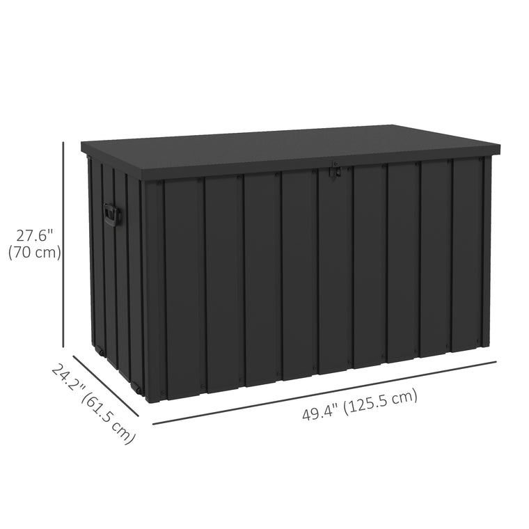 119 Gallon Galvanized Steel Deck Box with Lock