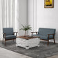Modern Accent Chairs with Cushioned Seat, Upholstered Linen-Feel Armchair for Bedroom, Living Room, Dark Gray