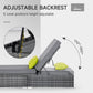 Patio Wicker Lounger, Outdoor PE Rattan Single Chaise Lounge w/Adjustable Recliner Backrest, Cushion, & Pillow, Grey