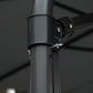8FT Cantilever Patio Umbrella, Offset Patio Umbrella with Cross Base for Deck, Backyard, Pool and Garden, Hanging Umbrellas, Switch with a Wrench, Dark Gray