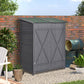 Garden Storage Shed Asphalt Roof Wooden Timber Double Door Utility Storage House with Shelf, Green and Grey