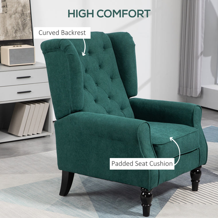 Button Tufted Wingback Accent Chair
