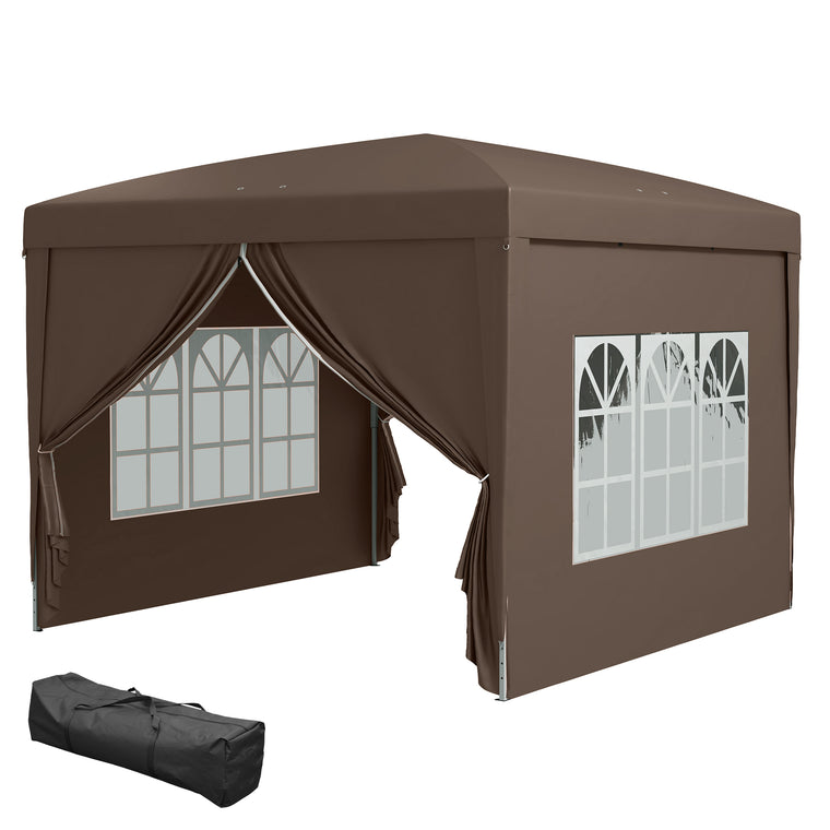 10' x 10' Coffee Pop-Up Party Tent Gazebo with Carry Bag