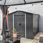 6.5x3.5ft Metal Garden Storage Shed for Outdoor Tool Storage with Double Sliding Doors and Vents, Dark Grey