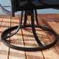 2-Piece Swivel Patio Dining Chairs, 360° Swivel Rocking Outdoor Chairs with Curved Armrests, Breathable Mesh Seat & S Shape Backrest for Yard, Lawn, Porch, Black
