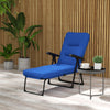 Folding Reclining Lounge Chair with Cushion & Footrest