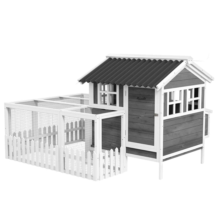 Wooden Chicken Coop with Run for 1-2 Chickens