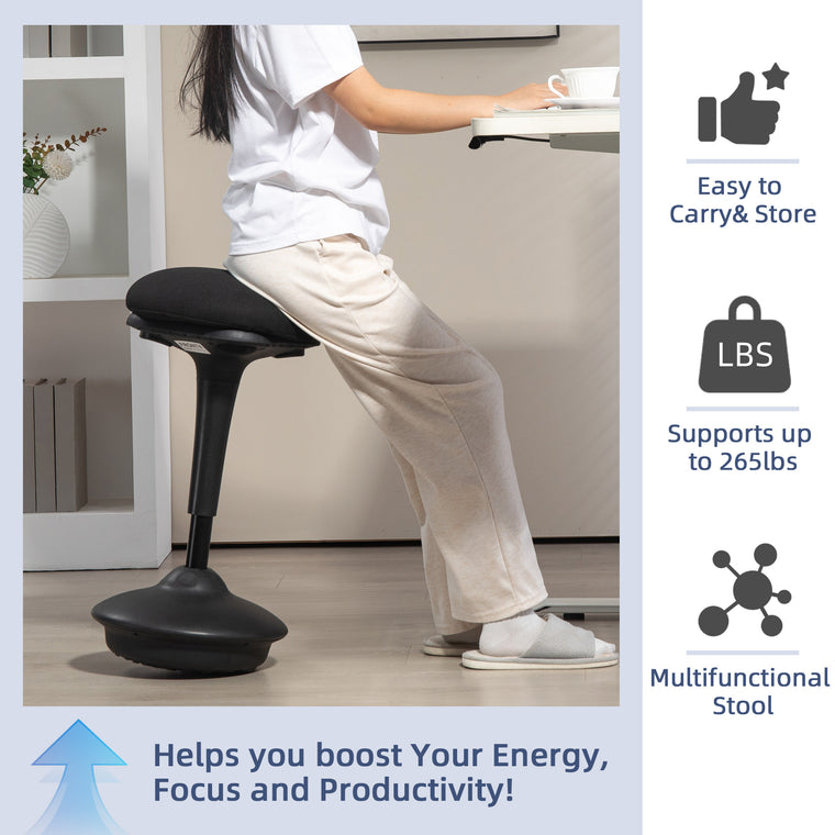 Adjustable Swivel Wobble Stool Chair