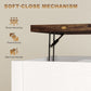 Lift Top Coffee Table, Center Table with 3 Hidden Compartments, 2 Fabric Drawers, Expandable Top and Charging Station