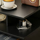 Floating Nightstand Set of 2, Wall Mounted Bedside Table with Power Outlets, Drawer and Shelf, Black