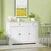 Modern Sideboard Cabinet, Buffet Cabinet with 2 Drawers and Adjustable Shelves, Buffets Tables for Dining Room, White