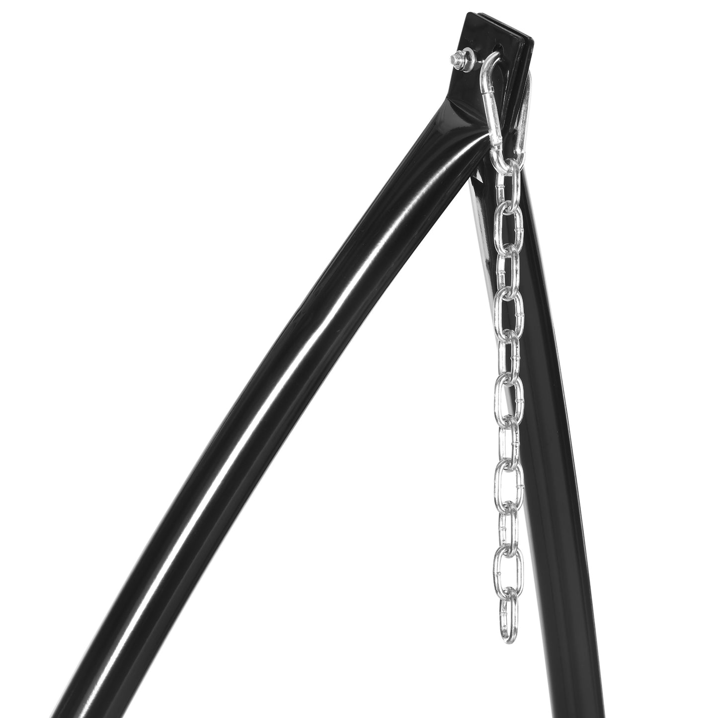 Hammock Chair Stand Only, Metal C-Stand for Hanging Hammock Chair with Tray for Indoor, Outdoor, Porch, Patio, Black