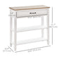 30" Console Table, Modern Narrow Entryway Table with Drawer and 2 Shelves, Sofa Table for Living Room, Hallway, White