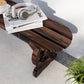 2-Person Outdoor Bench, Wood Garden Bench with Wagon Wheel Legs, Slatted Seat for Patio, Park, Backyard, Natural Wood