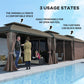 10' x 12' Hardtop Gazebo Canopy with Double Roof, Netting and Curtains for Garden, Backyard, Deck, Coffee