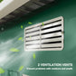 7' x 4' Metal Storage Shed, Lockable Tool Unit - Green