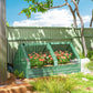 6' x 3' Metal Planter Box with Cover, Raised Garden Bed with Mini Greenhouse for Herbs, Vegetables, Green and Dark Grey