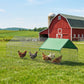 Metal Chicken Coop with UV-Resistant Cover for Rabbits, Ducks, Turtles, Guinea Pigs, 106" x 29.5" x 29.5", Green