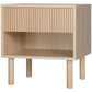Modern Bedside Table with Drawer and Open Shelf, Sofa Side Table for Bedroom Living Room, Natural