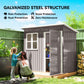 7' x 4' Galvanized Steel Garden Shed with Window