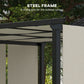 Metal Pergola, Outdoor Pergola with Retractable Canopy, for Garden, Patio, Backyard, Deck