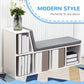 Multi-Purpose Bookshelf with 5 Cubes, 5-Cubby Bookcase with Cushioned Reading Nook and Storage Shelves, Grey