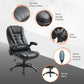 Heated Massage Executive Office Chair, High Back Reclining Swivel Chair with Vibration, Leather, Black