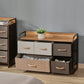 5-Bin Dresser Storage Tower Cabinet Organizer Unit, Easy Pull Fabric Bins with Metal Frame for Bedroom
