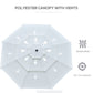 9FT 3 Tiers Patio Umbrella Outdoor Market Umbrella with Crank, Push Button Tilt for Deck, Backyard and Lawn, Cream White