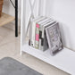 40" Console Table, 2 Tier X-Design Narrow Entryway Table with Storage Shelf for Behind Couch, Living Room, Hallway, White