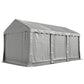 Portable Shed, Outdoor Storage Shed Tent with Roll-up Zipper Door and Removable Sidewalls, Light Grey