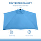 8ft Half Round Balcony Umbrella with 5 Ribs